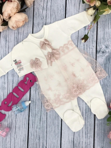 Купить оптом 258-П. Комбинезон с шапкой, хлопок 80% велюр 20% ПЭ, пудра в Владимире