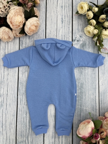 315-Г. Комбинезон с капюшоном, хлопок 65%, 35% ПЭ, 3-х нитка без начеса + интерлок 62,68,74,80